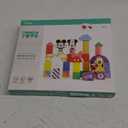 Just Play Disney Wooden Toys Mickey Mouse & Friends Block Set, 28-Piece Set Includes Mickey Mouse, Minnie Mouse, and Pluto, Kids Toys for Ages 18 Month