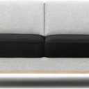 CHUN YI 2 Piece Couch Cushion Covers for Sofa Seat Slipcovers Suitable With Spandex Jacquard Washable Fabric (2 Piece Sofa Cushion Covers, Black)