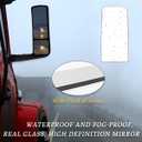 Main View Mirror for International ProStar Workstar 2006-2017 Truck Side Door Upper Mirrors Lens Glass with Heated A Piece Black,Flat