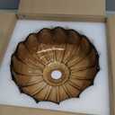 Plug in Pendant Light: Amber Glass Hanging Lamp Plug in, 14.7ft Swag Lamp Cord with On/Off Switch for Kitchen Island/Dining Room/Bedroom/Living Room Hanging Light, No Bulb