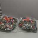 22 Inch Christmas Wreaths for Front Door, Christmas Wreath with Lights,Red Bow, Pinecones, Berries, Artificial Holiday Wreath for Indoor Outdoor Wall, Window, Porch Decor