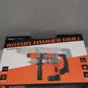 1-1/4 Inch SDS-Plus 13 Amp Heavy Duty Rotary Hammer Drill with Safety Clutch 3 Functions, Vibration Control, for Floor Tile Removal, Concrete Breaker, Including Grease, Chisels & Drill Bits (Orange)