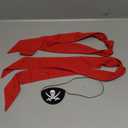 Zhanmai 4 Pcs Pirate Accessories Halloween Pirate Headband Costume Party Supplies Head Scarf Eye Patches for Cosplayer only one eye patch