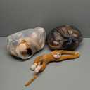 Chivao 8 Packs Stuffed Monkey Hanging Stuffed Animal Plush Monkey Toy with Hook and Loop Fasteners Hands 20 Inch Large Plush Animal for Adults Gifts Decors(Brown, Khaki)