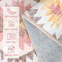 Indoor Rugs for Entryway, 2X3 Small Pink Kitchen Rug, Boho Moroccan Geometric Trellis Area Rug with Vibrant Hues for Bathroom Door Mat Indoor Entrance - Low-Profile Non-Slip Backing Carpet