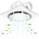 Bathroom Exhaust Fan with Light, 110 CFM, 1.0 Sones, 12.16 Ceiling Vent Fan with 20W LED Light, 3 Adjustable Color Temperatures, Ideal for Bathrooms and Toilets