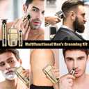 Saoilli Professional Hair Trimmer Hair Clippers for Men, Nose Hair Trimmer Men's Shaver Set,Cordless T-Blade Beard Trimmer Barber Clippers,Electric Foil Shavers Razor for Men Haircutting Kit