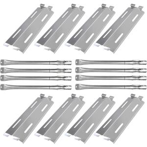 Hongso Grill 17" Burner Tubes 17 1/8" Heat Plates for Members Mark GR2039201-MM-00, Grill Chef BIG-8116 8 Burner Gas Grill Models, Set of 8