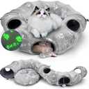Cat Tunnel Bed, Indoor Donut Toys, Self-Luminous Collapsible Tubes With Plush Cover