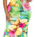 Women's Sexy Off Shoulder Maxi Dress Hawaiian Floral Evening Gown Long Dress XL