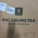 2ft x 4ft Printed Pro Ceiling Tiles - PVC Ceiling Panel 24 x 48in Waterproof, Washable and Fire-Rated - High-Grade PVC to Prevent Breakage-Cover 80 Sq. Ft-Package of 10 Tiles