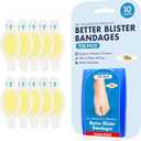 Pack Of 2 Dr. Frederick's Original Better Blister Bandages - 10 ct - Water-Resistant - 40% More Cushioning - Hydrocolloid Pads for Foot & Toe Protection & Recovery - Blister Relief Pads - Toe Pack