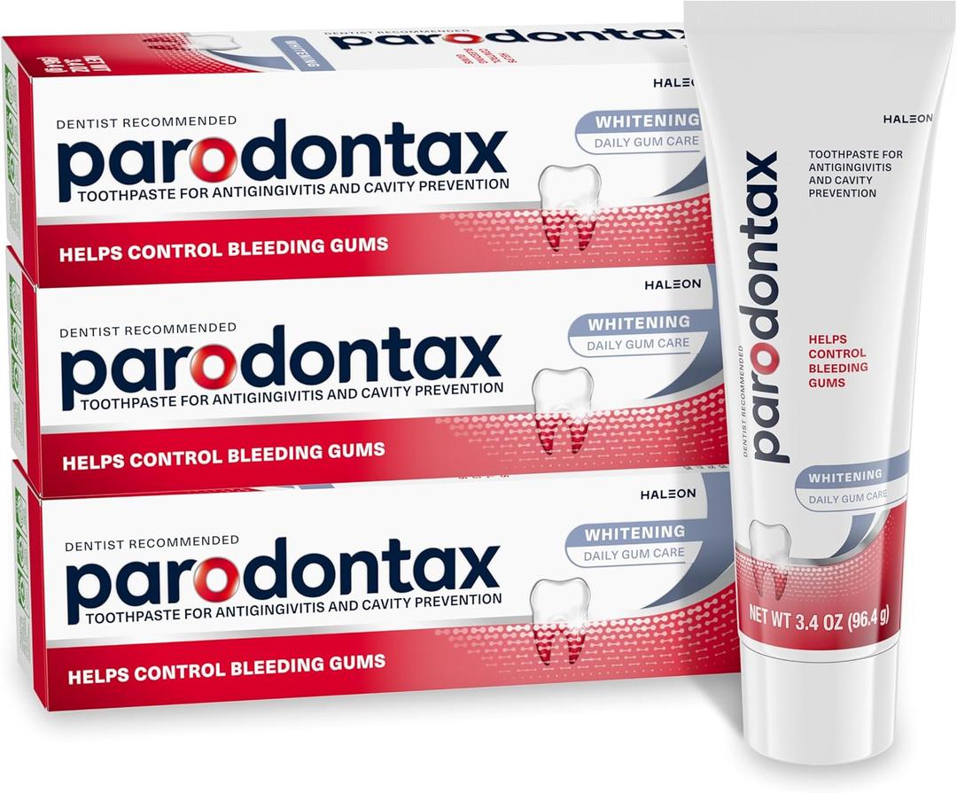 Parodontax Teeth Whitening Toothpaste To Help Bleeding Gums, Gum Toothpaste For Gum Health, 3.4 Oz x 3