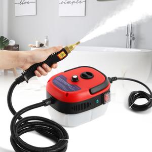 Moongiantgo High Pressure Steam Cleaner, 2500W Portable High Temp Bathroom Power Steamer Cleaning Machine Steam Humidity Adjustable For Home Use Kitchen Grease Car Detailing (110V, Red) (Red, 110V)