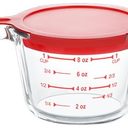 KOMUEE 2 Piece Glass Measuring Cups Set, 5 Oz and 4-Cup Liquid Measuring Cups