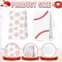 Shinylin 50 Pcs Baseball Party Favor Gift Bags for Team Boys with Stickers Paper Baseball Snack Treat Candy Bags Sports Team, End of Season Gifts, Ball Theme Birthday Party Supplies