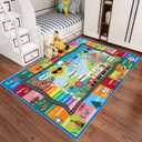 TYKTZXY ABC Rug 63x95inch, Non-Slip Alphabet Carpet, Educational Learning Mat for Preschool Classroom & Playroom