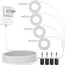 Norward for Department 56 Village Accessories for Christmas Village House AC/DC Power Adapter, for Halloween Christmas Village Vacation House Lantern Street Lamp Accessories Adapter,with 4 Plugs (4 in 1)