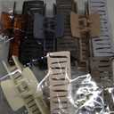 Large Square Jumbo Hair Clips - 4.1 Inch Big Jaw Clips for Thick Hair, 12 Pcs Bulk Accessories for Women and Girls - Neutral