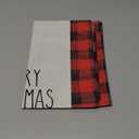 Artoid Mode Watercolor Red and Black Buffalo Plaid Christmas Trees Merry Xmas Table Runner, Seasonal Winter Holiday Kitchen Dining Table Decoration for Indoor Outdoor Home Party Decor 13 x 36 Inch