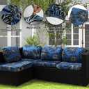 Outdoor Cushion Covers Set,8PCS Patio Furniture Couch Seat Slipcovers, Replacement for Sofa Sectional Chair(Cover，Only)