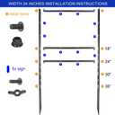 5 pack Metal Yard Sign H-Frame, 24"W x 18/24/30/36"H Adjustable Size Sign Stand, 50" Height, 18" x 24" Yard Sign with 6"H 1 Rider, Open House Signs for Real Estate, Assembly Required(1 Main, 1 Rider)