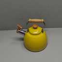 ROCKURWOK Tea Kettle, Tea Pot with Cool Touch Ergonomic Handle, Teapot Food Grade Stainless Steel, Tea Kettle Stovetop, Kettle Teapot, Whistling Tea Kettle, Small Tea Kettles, 1.6 Quart (Yellow)