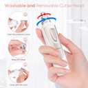 Ear and Nose Hair Trimmer Clipper - 2026 Professional Painless Eyebrow & Facial Hair Trimmer for Men Women, Battery-Operated Trimmer with IPX7 Waterproof, Dual Edge Blades for Easy Cleansing Pink