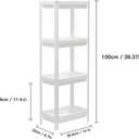 HIEEY 4 Tier Bathroom Shelf,Bathroom Rack, Shelves Organizer, for Bathroom Laundry Pantry Kitchen Narrow Places