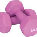 FUXION Neoprene Dumbbell Hand Weights, Sets of 2 Hexagon Non-Slip Weights for Home Gym Yoga Pilates Workout