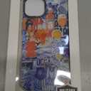 for iPhone 14 Case, Mediterranean Aperol Collage Pattern, Military-Grade Drop Protection, Playful Coastal Soft Slim TPU Protective Cover with Camera Protection for Women & Girls (BeachsidePub)