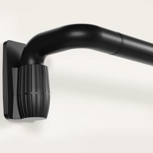 Curtain Rods for Windows 48 to 84 Inches, Quick-Release 1" Adjustable Blackout Curtain Rods, Heavy Duty, Wrap Around Matte Black for Bedroom, Living Room