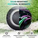 Youth Soccer Ball Size 3/4/5, Kids Outdoor Play Game Training Practice Soccer Ball for Teen Boy Girl Indoor Outdoor with 1 Pump 1 Net Bag and 1 Gift Box (Black)