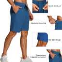 COOFANDY mens Athletic Shorts (Blue, M)