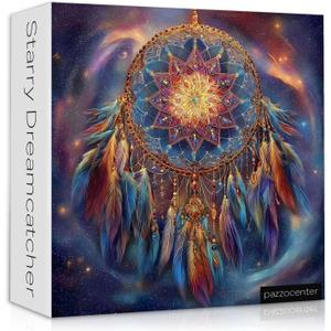 Impossible Puzzle for Adults 1000 Pieces, Starry Dreamcatcher Jigsaw Puzzle, Fantasy Star Colorful Difficult Challenge Puzzle