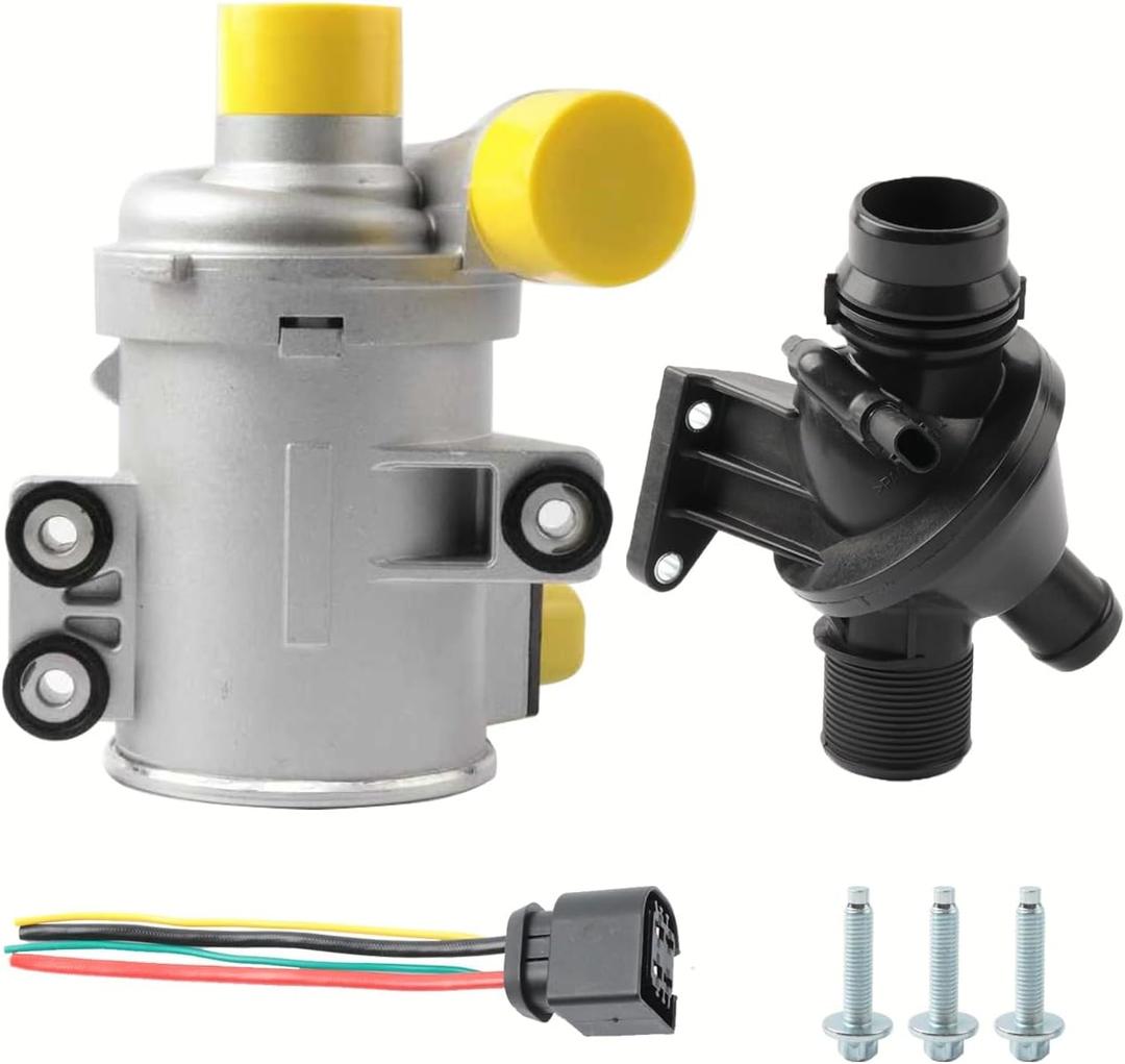 Electric Engine Water Pump W/Thermostat 11518635089 Compatible with BMW 320i, 320i xDrive, 328i, 328i GT xDrive, 328i xDrive, X5, 528i, 528i xDrive, X3, 428i Gran Coupe, 428i xDrive Gran Coupe, X1