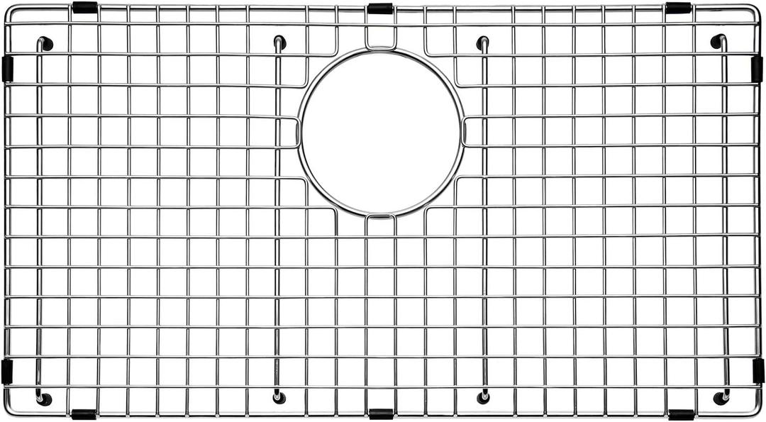 Serene Valley Sink Bottom Grid 26" X 13", Rear Drain with Corner Radius 3/8", Sink Protector SVH2613R