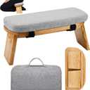 Meditation Bench with Carrying Bag, Meditation Kneeling Stool Portable Yoga Meditation Bench Ergonomic Foldable Prayer Stool with Soft Cushion for Kneeling Sitting Prayer Extended Practice