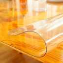 Clear Desk Mat 38 x 72 Inch, 1.5mm Thick Clear Table Protector, Protector for Dining Room Table, Waterproof Vinyl Tablecloth Pad Mat for Kitchen, Dresser, Writing Desk