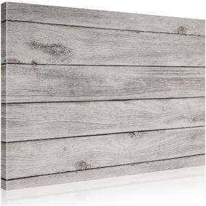 Magnetic Dry Erase Board - 24'' x 18'' Decorative Magnetic Board for Wall - White Board - Magnet Board Display Board - Gray Wood Plank