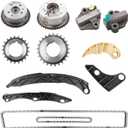 2.0 2.4L Intake/ Exhaust Camshaft VVT Gear Sprocket With Timing Chain Kit, Compatible with 2011-2019 Hyundai Sonata Tucson Kia Optima Sorento 2.0L 2.4 Engine, Replace# 24321-2G111 24370-2G750