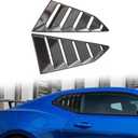 Rear Side Window Louvers Compatible with Camaro 6th Gen 2016 2017 2018Sport Decoration Accessories Air Vent Scoop Louver Window Scoop Louver Cover Carbon Black