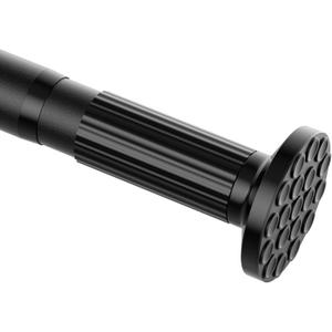 Tension Curtain Rod for Windows, 37-50inches Black Heavy Duty Curtain Rod No Drilling, Non-Slip, Adjustable Shower Curtain Rods for Room Divider, Bathroom,Patio