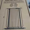 Regalo Safety 36" Extra Tall Baby Gate for Doorways & Bottom of Stairs, Pressure Mounted Walk Through Gate for Babies, Toddlers & Pets, Tested & Safe for 30 Years, American Designed, American Owned