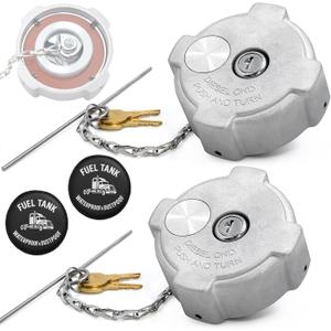 2 Pack 3" Female 1/4 Turn Locking Fuel Tank Cap, Compatible with Freightliner Century 112, Cascadia 125, Columbia 112 120, Aluminum Truck Gas Cap, Replace 03-37017-000 03-37017-002 572.1018