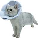 Soft Cat Recovery Collar,Adjustable Dog Cat Cone,Dog Protective Cone Collar After Surgery,for Cats and Small Dogs,Medium,Blue (Medium(neck:8.4"-9.8"))