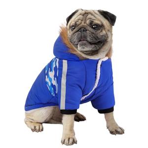Queenmore Warm Dog Winter Coat, Cold Weather Waterproof Dog Snow Jacket, Reflective Dogs Hoodie with Long Sleeves Small