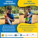 Solar Buddies Sunscreen Applicator - Single Purple - Refillable Roll on Sponge Sunscreen, Suncream & Lotion Applicator For Kids, Adults & Families - Holds 3.4fl oz, Perfect Size for Travel