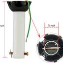 Ceiling Fan Extension Rod,Ceiling Fan Downrod with Ball Head,Downrod Extension for Fan,1 inch Outside Diameter, Boom Suitable for a Wide Range of (white, 18inch)