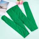 baotongle 2 Pairs Women's Nylon Solid Tights Tights for Women Women's Stocking Hosiery St. Patrick's Day Knee High Socks Long Green (Green)